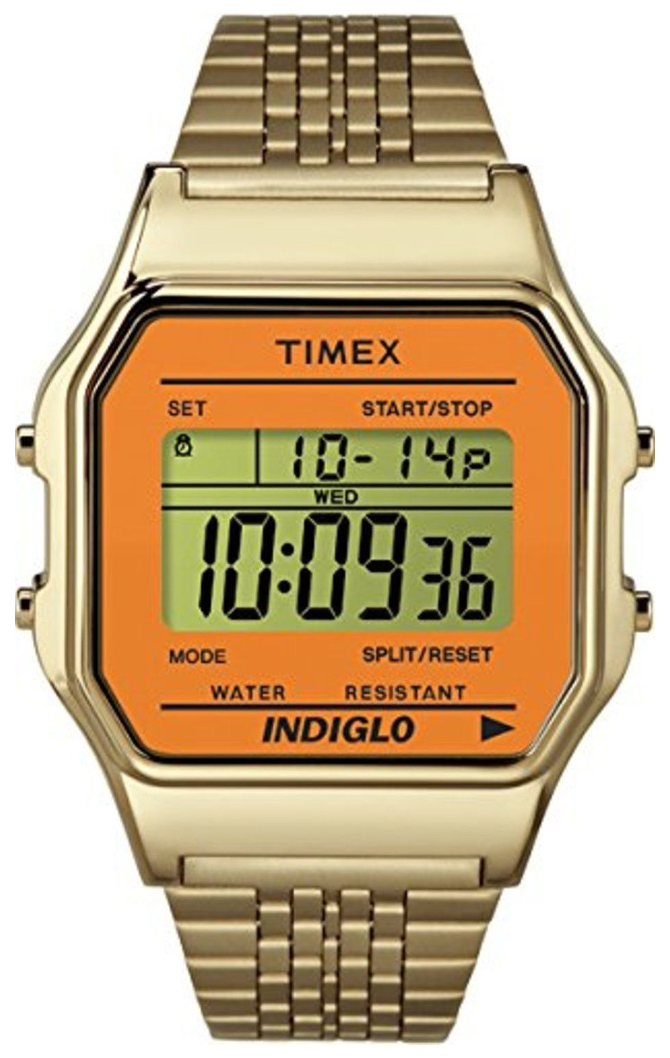 Timex Classic TW2P65100 LCD/Gulguldtonat stål - Timex