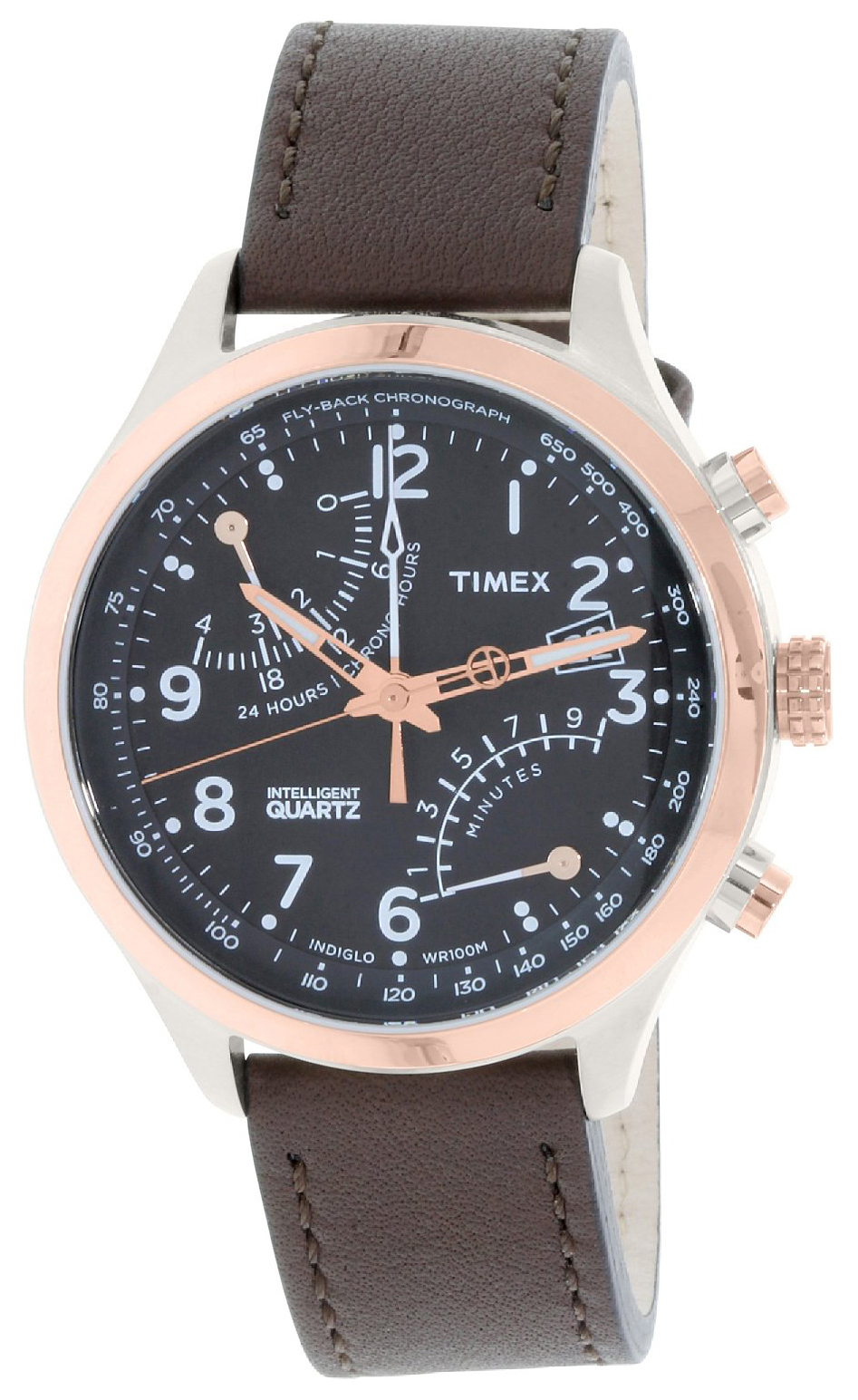 Timex Intelligent Herrklocka TW2P73400DH Svart/Läder Ø43 mm