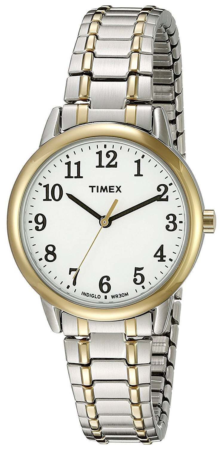 Timex Easy Reader Damklocka TW2P78700 Vit/Gulguldtonat stål Ø30 mm - Timex