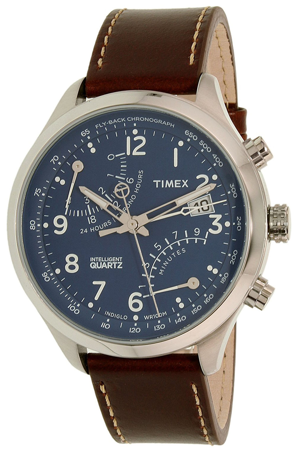 Timex Intelligent Herrklocka TW2P78800 Blå/Läder Ø44 mm