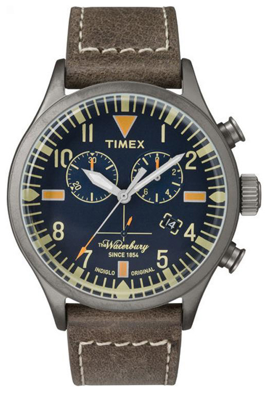 Timex 99999 Herrklocka TW2P84100 Blå/Läder Ø42 mm - Timex