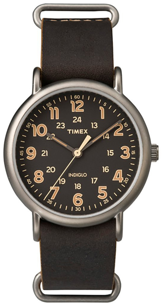 Timex Weekender Herrklocka TW2P85800 Brun/Läder Ø40 mm - Timex