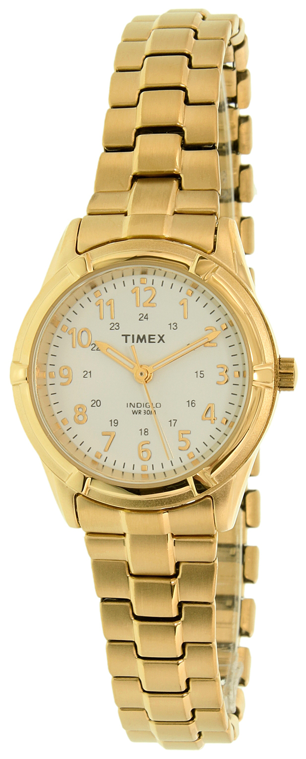 Timex 99999 Damklocka TW2P89100 Vit/Gulguldtonat stål Ø27 mm - Timex