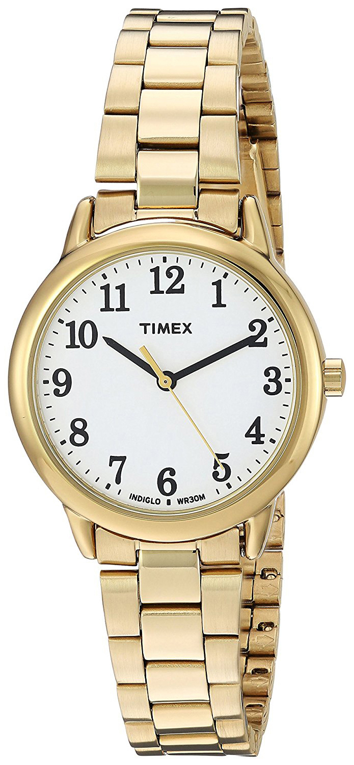 Timex Easy Reader Damklocka TW2R23800 Vit/Gulguldtonat stål Ø30 mm - Timex