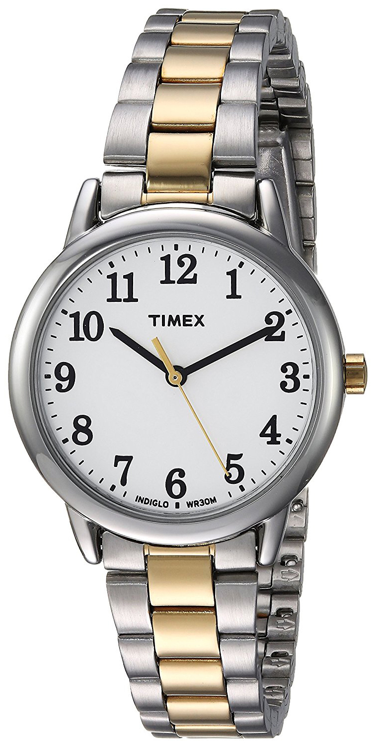 Timex Easy Reader Damklocka TW2R23900 Vit/Gulguldtonat stål Ø30 mm
