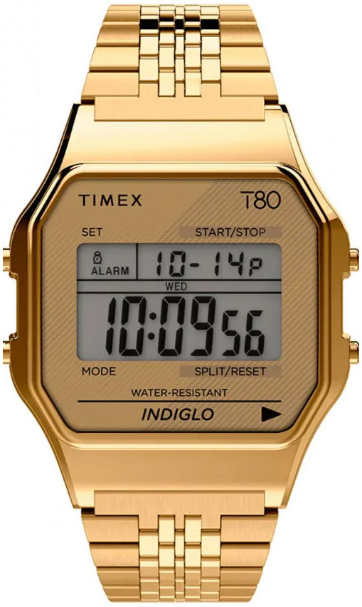 Timex TW2R79200 LCD/Gulguldtonat stål - Timex