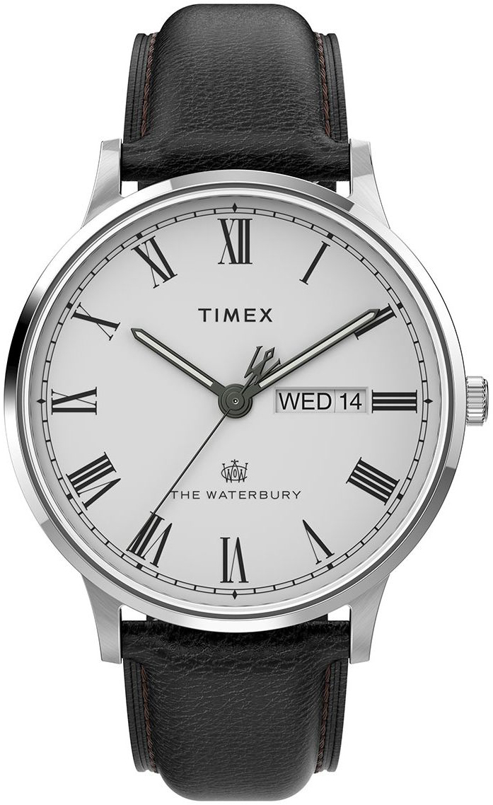 Timex Herrklocka TW2U88400 The Waterbury Vit/Läder Ø40 mm - Timex