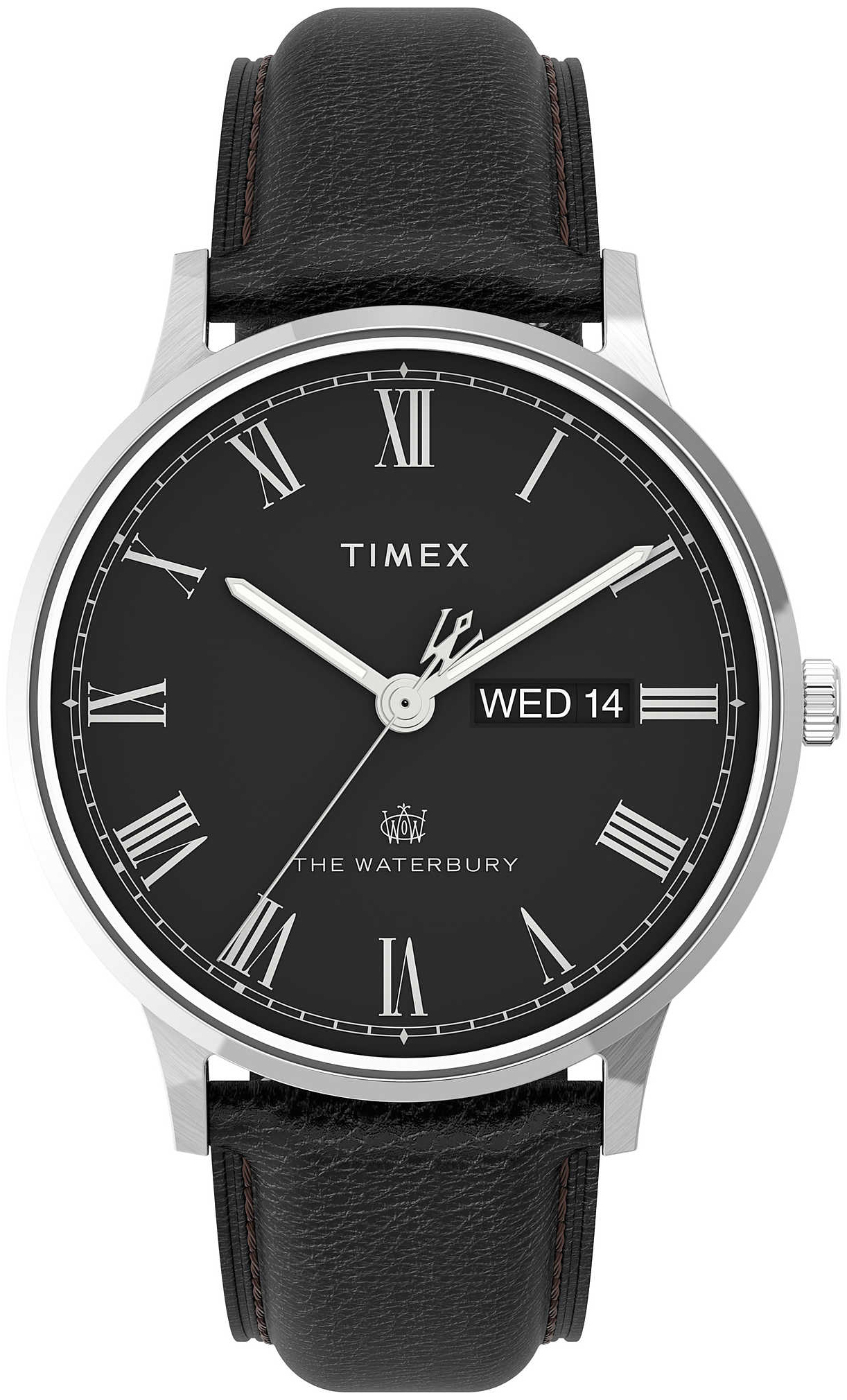 Timex Herrklocka TW2U88600 The Waterbury Svart/Läder Ø40 mm - Timex