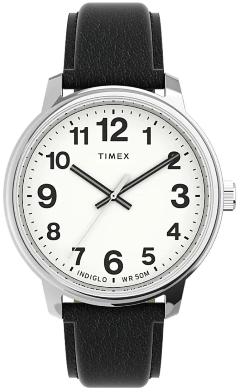 Timex Herrklocka TW2V21200 Easy Reader Vit/Läder Ø43 mm - Timex
