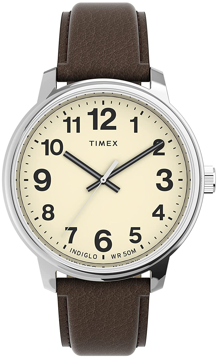 Timex Herrklocka TW2V21300 Easy Reader Beige/Läder Ø43 mm - Timex