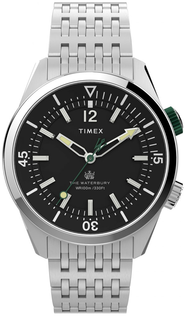 Timex Herrklocka TW2V49700 The Waterbury Svart/Stål Ø41 mm - Timex
