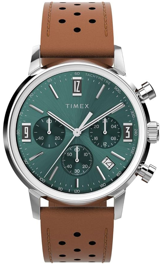 Timex Herrklocka TW2W10100 Marlin Grön/Läder Ø40 mm - Timex