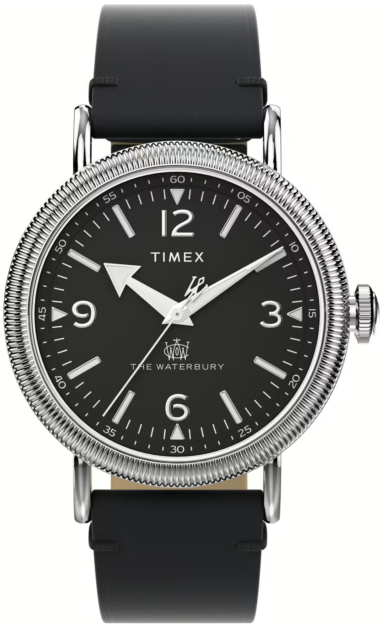 Timex Herrklocka TW2W20200 The Waterbury Svart/Läder Ø40 mm - Timex