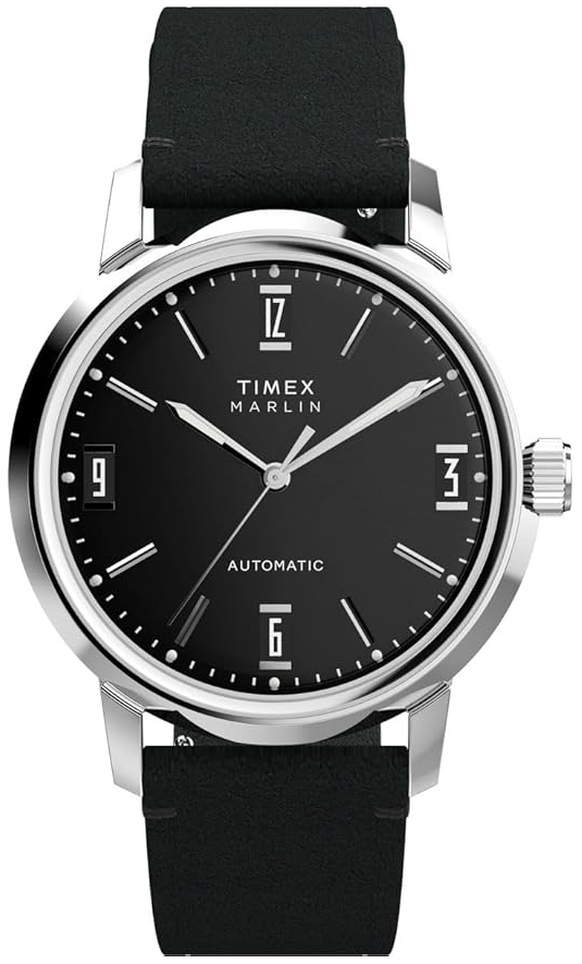 Timex Herrklocka TW2W59700 Marlin Svart/Läder Ø40 mm - Timex