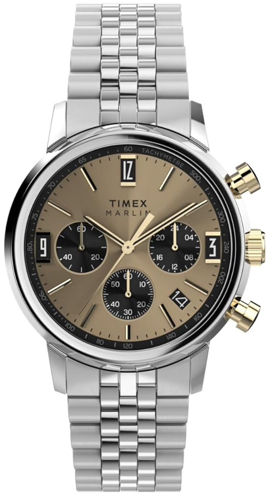 Timex Herrklocka TW2W60100 Marlin Beige/Stål Ø40 mm - Timex