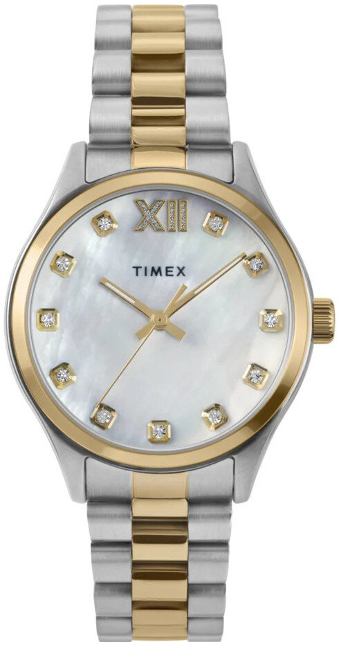 Timex Damklocka TW2W85500 Legacy Vit/Gulguldtonat stål Ø34 mm - Timex