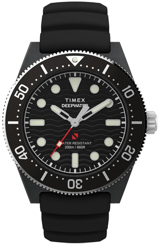 Timex Herrklocka TW2Y02200 Deepwater Svart/Gummi Ø43 mm - Timex