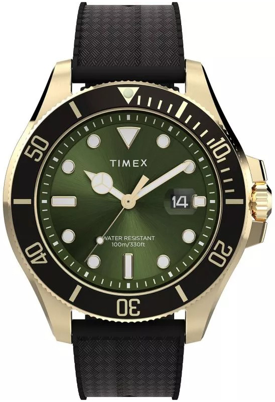 Timex Herrklocka TW2Y05300 Harborside Grön/Gummi Ø43 mm - Timex