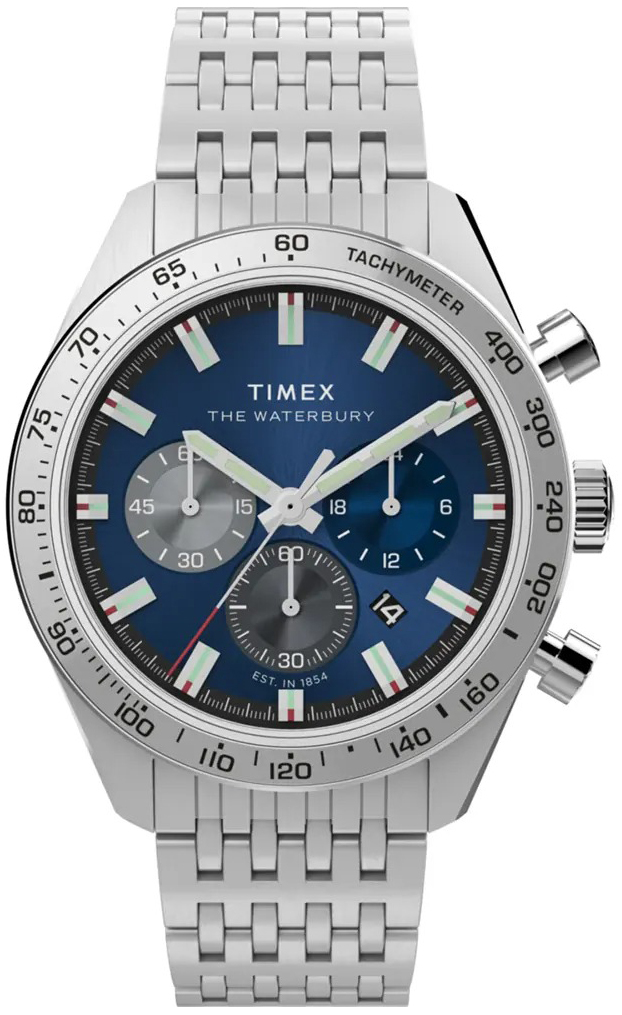 Timex Herrklocka TW2Y18500 The Waterbury Blå/Stål Ø41 mm - Timex