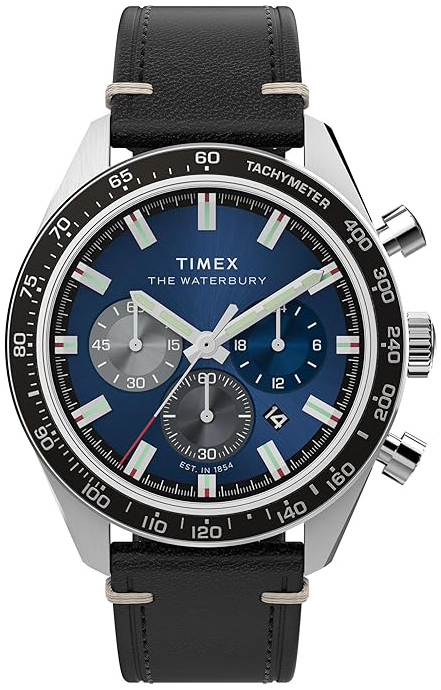 Timex Herrklocka TW2Y18600 The Waterbury Blå/Läder Ø41 mm - Timex