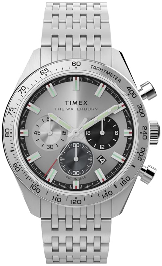 Timex Herrklocka TW2Y18700 The Waterbury Silverfärgad/Stål Ø41 mm - Timex