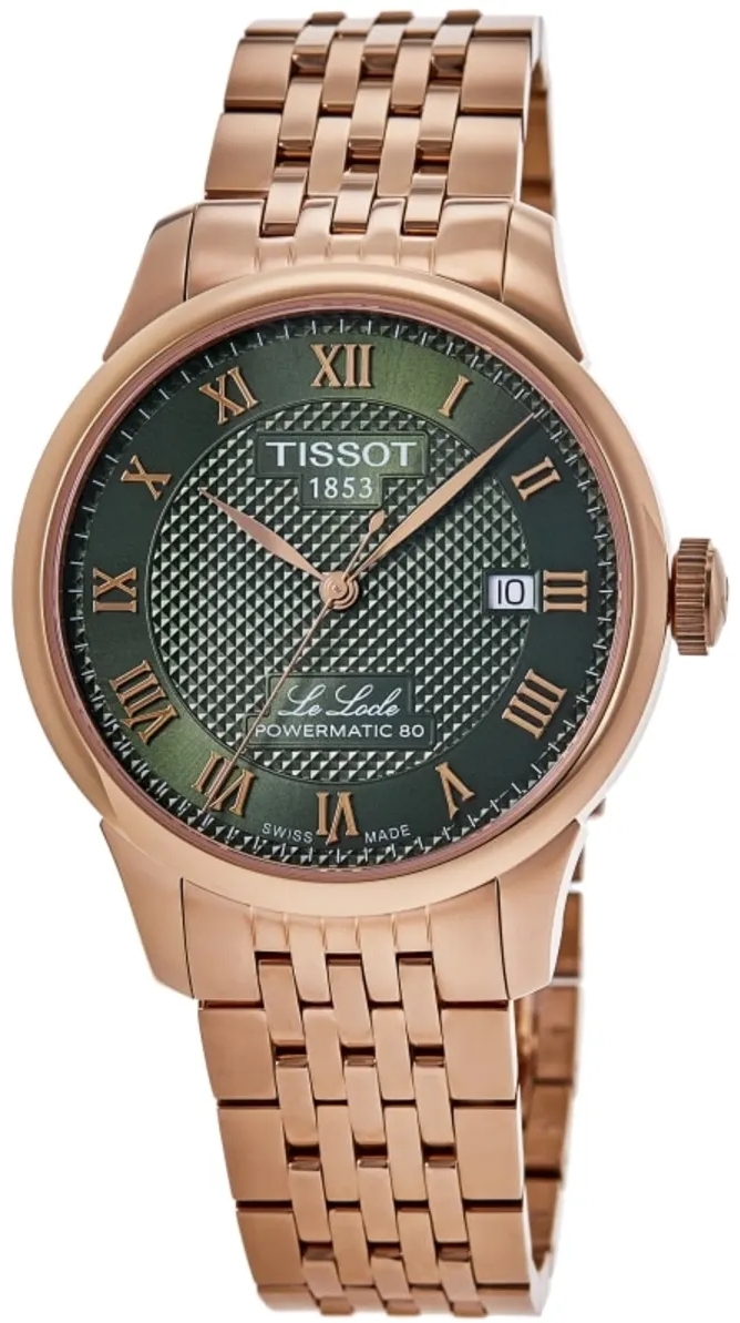 Tissot Herrklocka T006.407.33.093.00 Le Locle Gr&ouml;n/Ros&eacute;guldstonat
