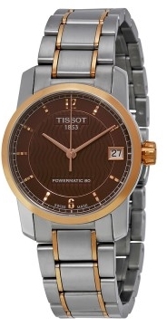 Tissot Tissot T-Classic Damklocka T087.207.55.297.00 Brun/Roséguldstonat - Tissot
