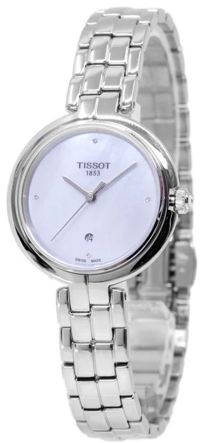 Tissot Damklocka T094.210.11.116.02 Flamingo Vit/St&aring;l &Oslash;30 mm