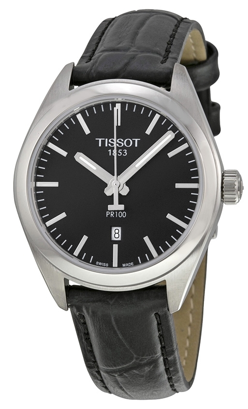 Tissot T-Classic Bridgeport Damklocka T101.210.16.051.00 Svart/Läder Ø33 - Tissot