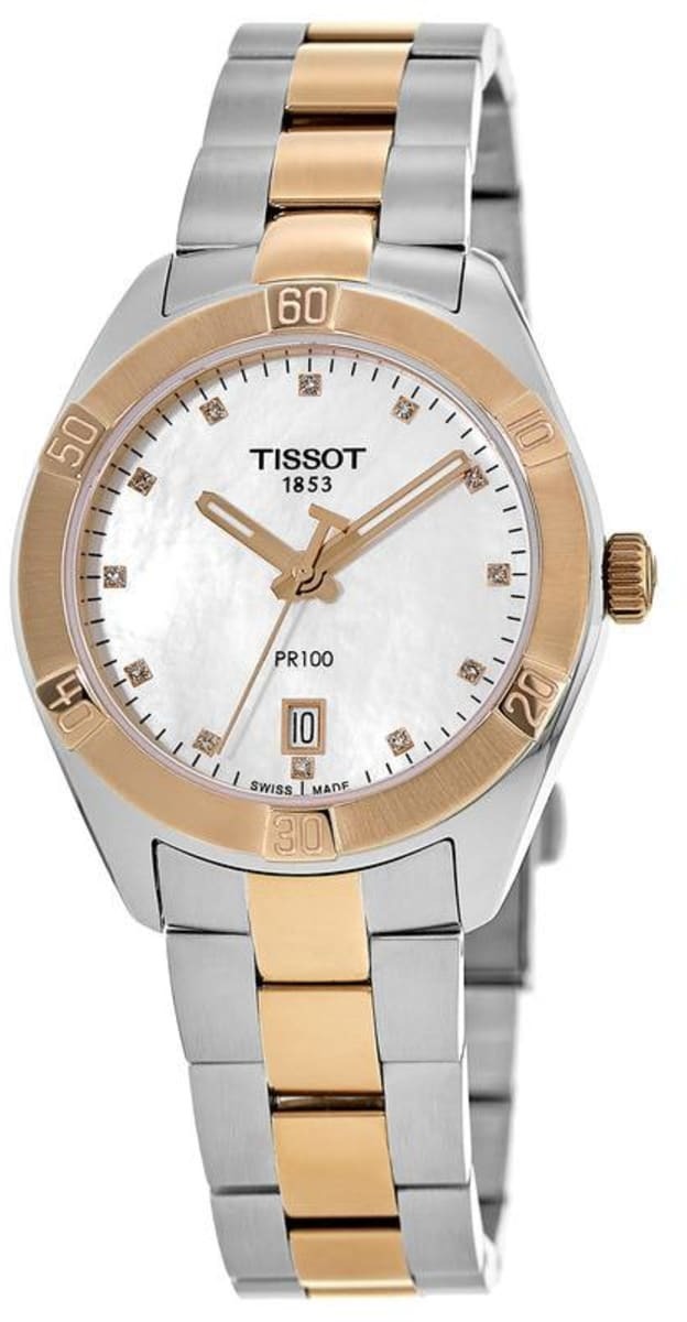 Tissot Damklocka T101.910.22.116.00 Pr 100 Vit/Roséguldstonat stål - Tissot