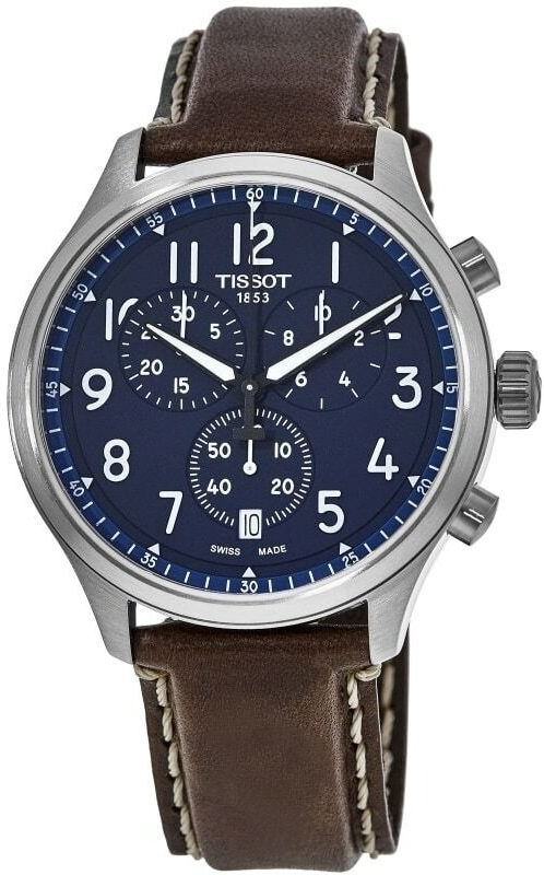 Tissot Herrklocka T116.617.16.042.00 T-Sport Blå/Läder Ø45 mm - Tissot