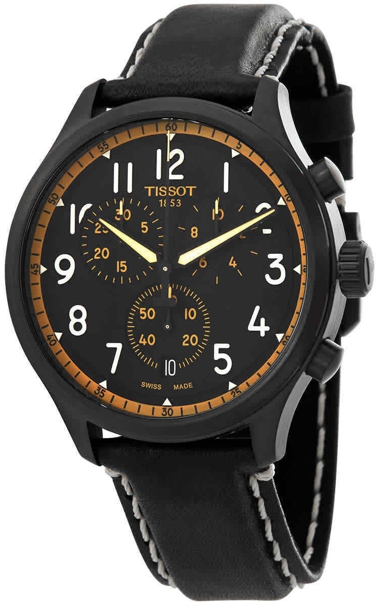Tissot Herrklocka T116.617.36.052.02 T-Sport Svart/Läder Ø45 mm - Tissot