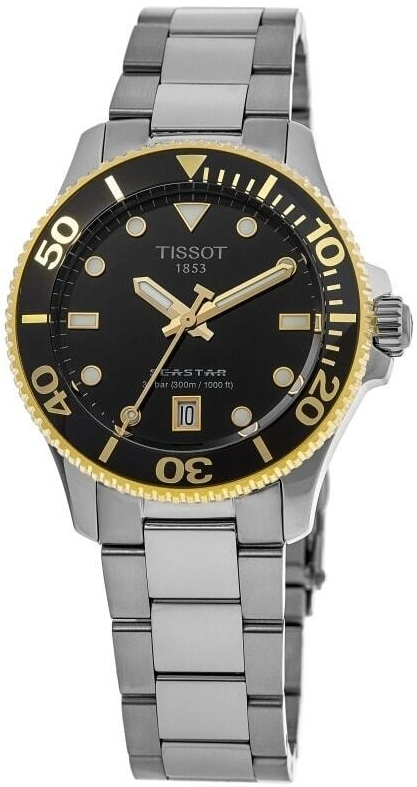 Tissot T120.210.21.051.00 Seastar Svart/Stål Ø36 mm - Tissot