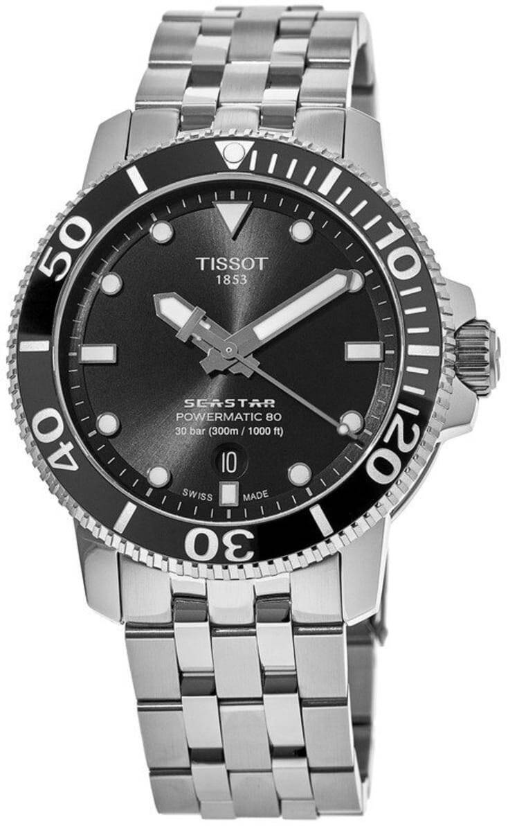 Tissot Herrklocka T120.407.11.051.00 Seastar 1000 Svart/Stål Ø43 mm - Tissot