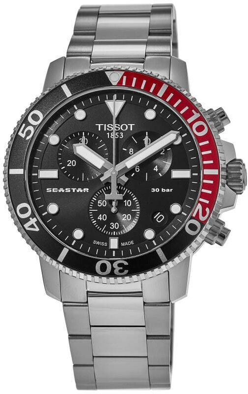 Tissot Herrklocka T120.417.11.051.01 Seastar Svart/Stål Ø45.5 mm - Tissot