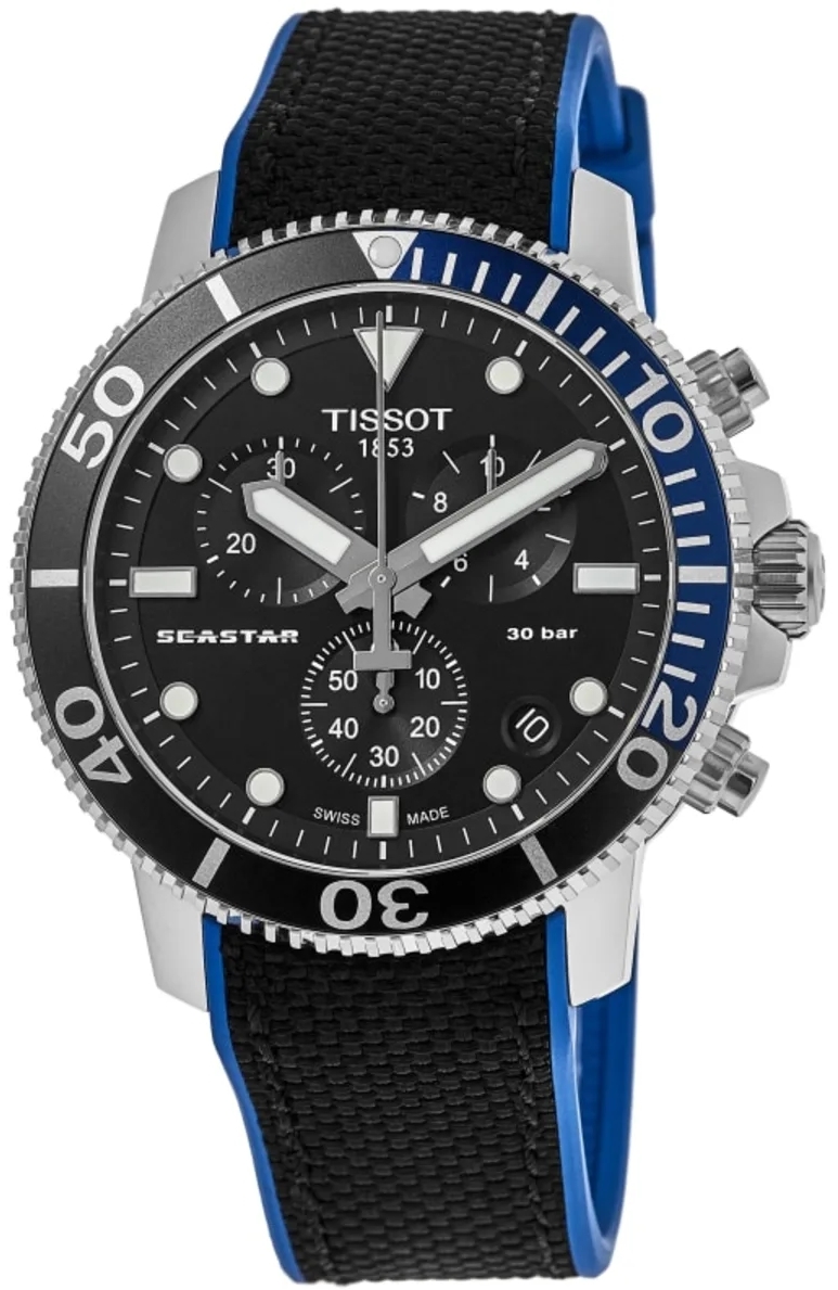 Tissot Herrklocka T120.417.17.051.03 T-sport Seastar Svart/Textil - Tissot