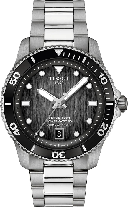 Tissot Herrklocka T120.807.11.051.00 Seastar 1000 Svart/Stål Ø40 mm - Tissot