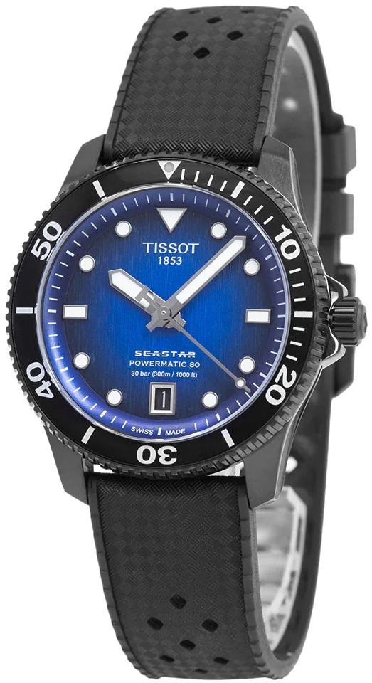 Tissot Herrklocka T120.807.37.041.00 Seastar 1000 Blå/Gummi Ø40 mm - Tissot
