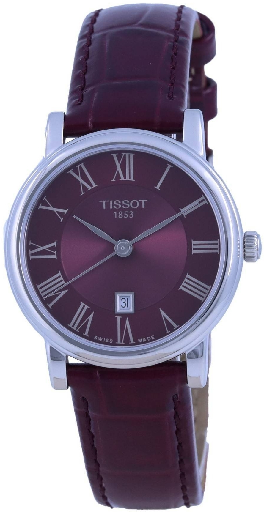 Tissot Damklocka T122.210.16.373.00 Carson Röd/Läder Ø30 mm - Tissot