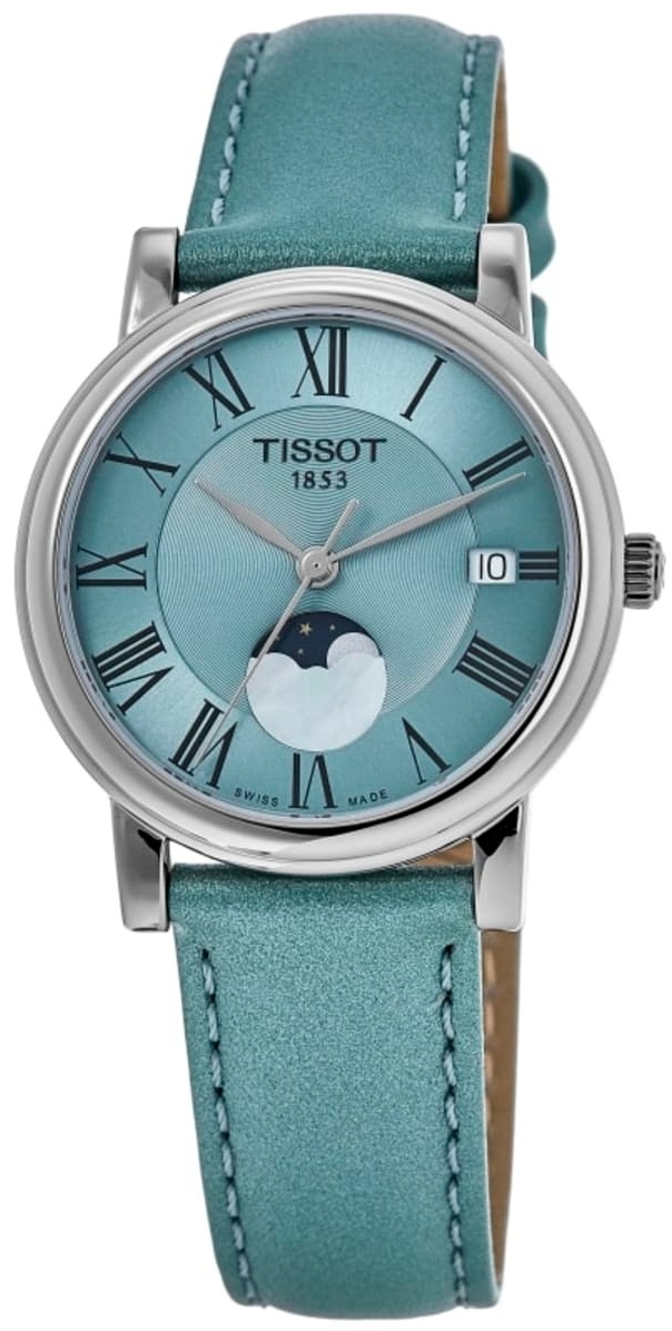 Tissot Damklocka T122.223.16.353.00 Carson Blå/Läder Ø32 mm - Tissot