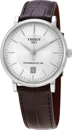 Tissot Herrklocka T122.407.16.031.00 Carson Silverf&auml;rgad/L&auml;der &Oslash;40