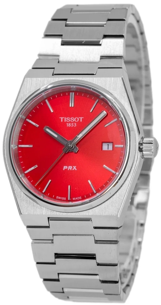 Tissot Damklocka T137.210.11.421.00 PRX Röd/Stål Ø35 mm - Tissot