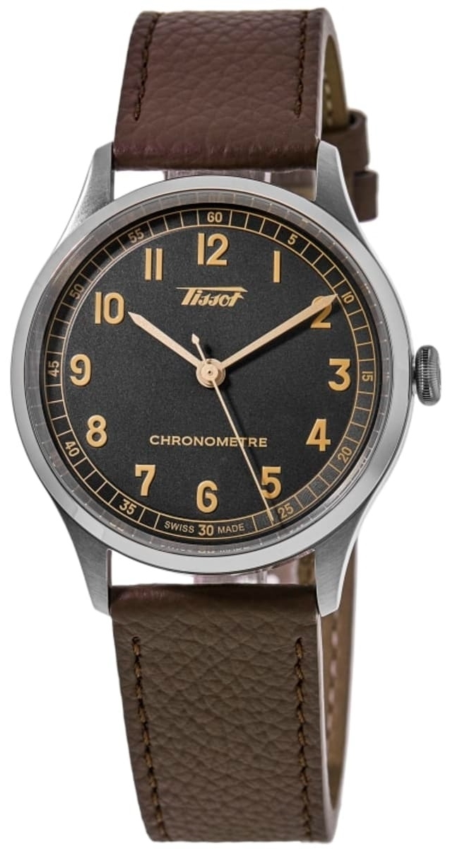 Tissot Herrklocka T142.464.16.062.00 Heritage Svart/Läder Ø39 mm - Tissot
