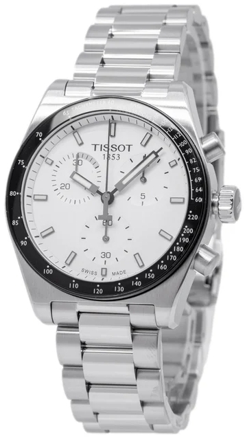 Tissot Herrklocka T149.417.11.011.00 PR516 Chronograph Vit/St&aring;l &Oslash;40