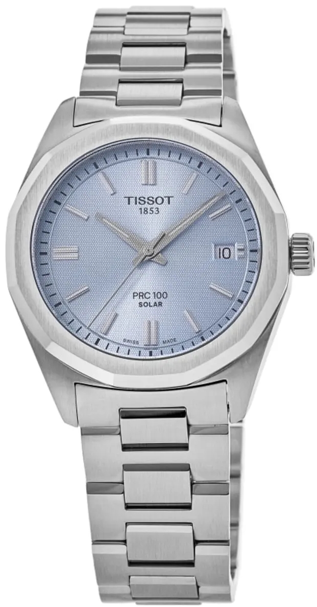 Tissot Damklocka T151.822.11.351.00 PRC 100 Solar Bl&aring;/St&aring;l &Oslash;34 mm