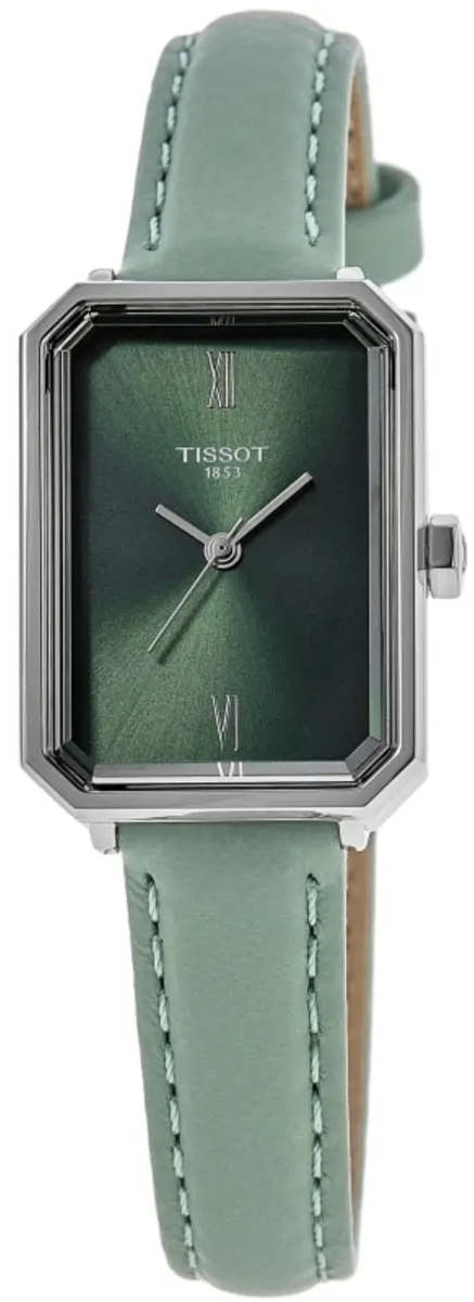 Tissot Damklocka T160.110.16.093.00 SRV Gr&ouml;n/L&auml;der 30x21.8 mm