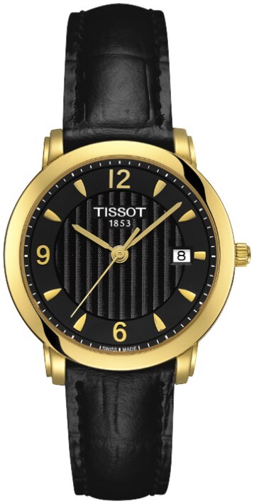 Tissot T-Gold Damklocka T71.3.134.54 Svart/Läder Ø28 mm