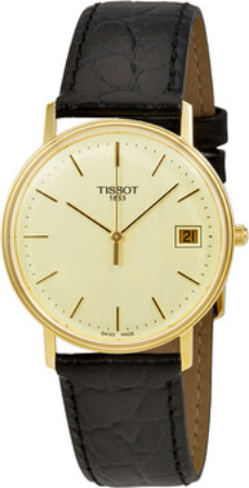 Tissot T-Gold GoldRun Herrklocka T71.3.401.21 Champagnefärgad/Läder