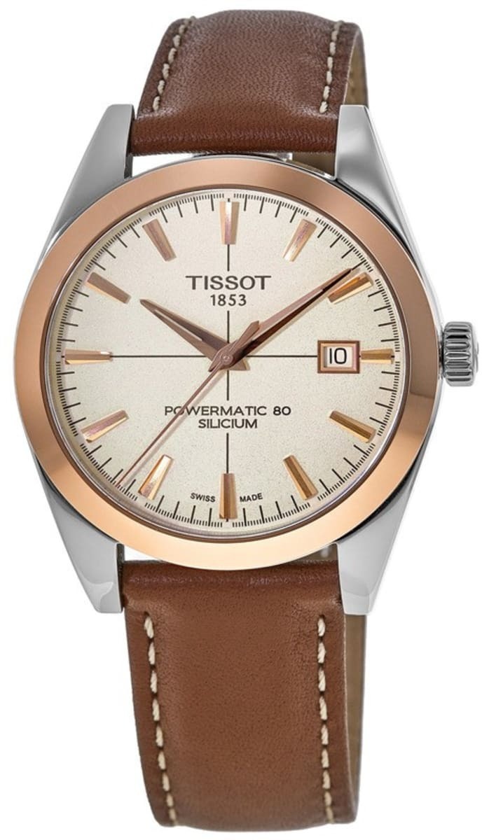 Tissot Herrklocka T927.407.46.261.00 T-Gold Beige/Läder Ø40 mm - Tissot