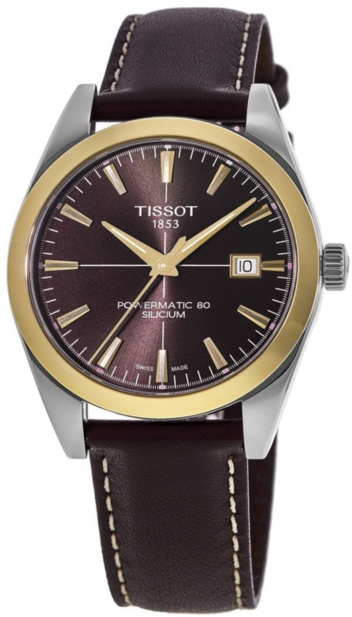Tissot Herrklocka T927.407.46.291.01 Silicium Brun/Läder Ø40 mm - Tissot